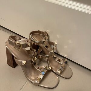 ShuShop Gold Studded Heels